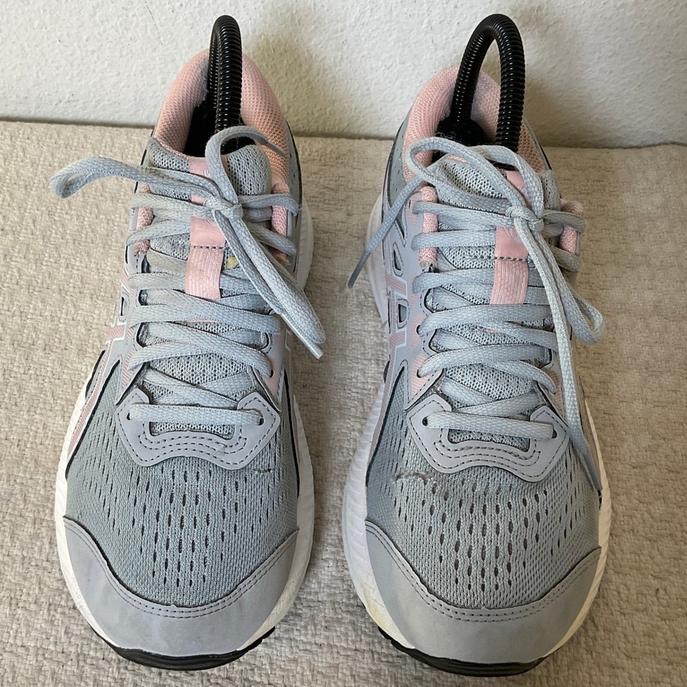 ASICS Gel-Contend 8 Womens 7 Wide Piedmont Grey Pink Sneakers 1012B319